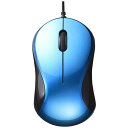 BUFFALO 有線Blue LEDマウス BSMBU108シリーズ 静音 (3ボタン・ブルー) BSMBU108BL