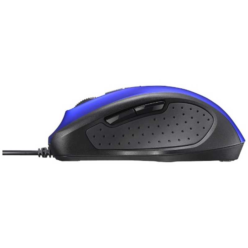 BUFFALO　有線　BlueLED　静音　5ボタンマウス　BSMBU308BL ブル−