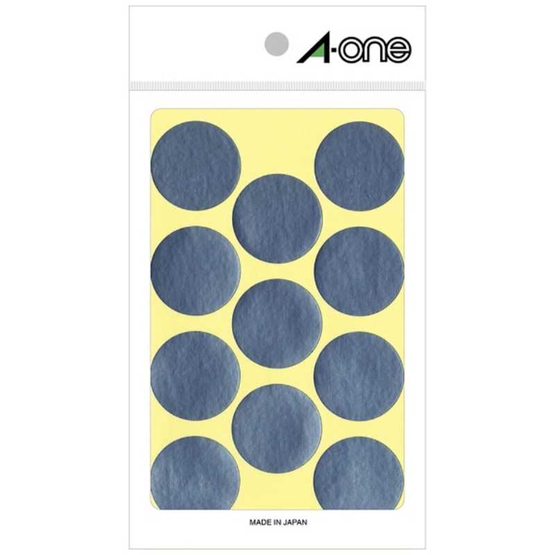 エーワン　カラーラベル［30mmφ］（11面：8シート（88片）／銀）　07242