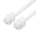 ナカバヤシ 6極2芯 電話機コード 3m DC-203/WH