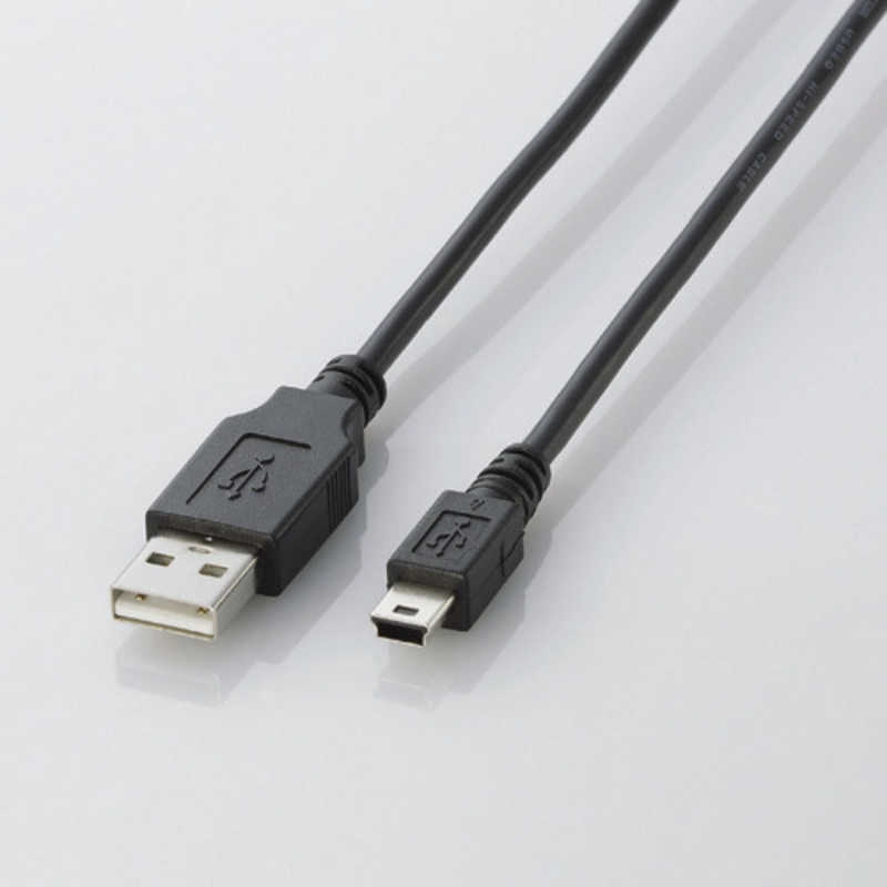 エレコム　ELECOM　USB2．0ケーブル（mini−Bタイプ）　「ブラック」「5m」　U2C-M50BK 1