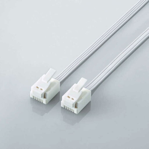 エレコム ELECOM スリムモジュラーケーブル (5.0m/4極6芯/爪折れ防止/ホワイト) MJ-T5WH エレコム ELECOM スリムモジュラーケーブル (5.0m/4極6芯/爪折れ防止/ホワイト) MJ-T5WH