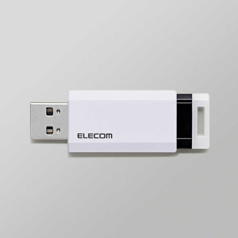 エレコム　ELECOM　USBメモリー［64GB／USB3．1／ノック式］　MF-PKU3064GWH ホワイト