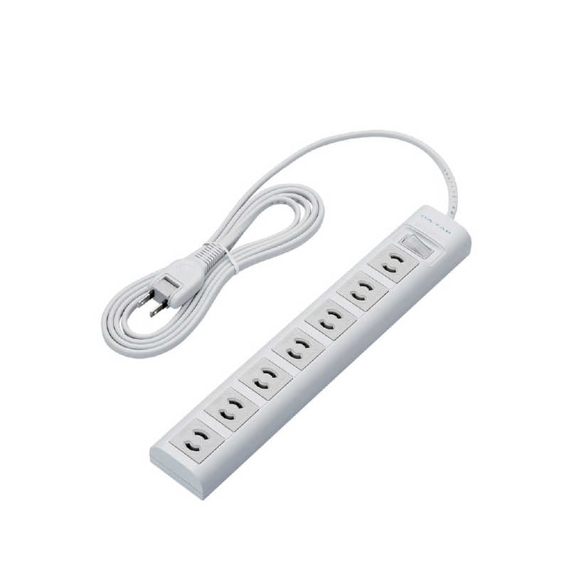 エレコム　ELECOM　OAタップ　2P　7個口　マグネット　抜ケ止メ　スイッチ　2m　　T-Y3CA-2720WH