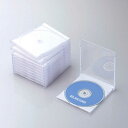 エレコム ELECOM CD／DVD／Blu−ray対応収納ケース（1枚収納×10セット） CCD-JSCN10WH