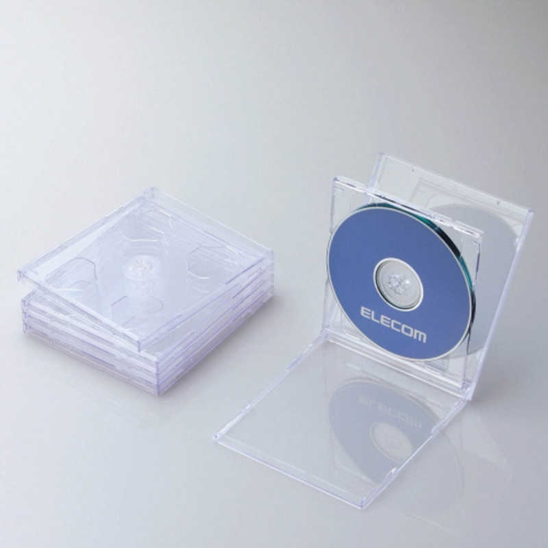 エレコム ELECOM CD／DVD／Blu−ray対応収納ケース （2枚収納×5セット クリア） CCD-JSCNW5CR