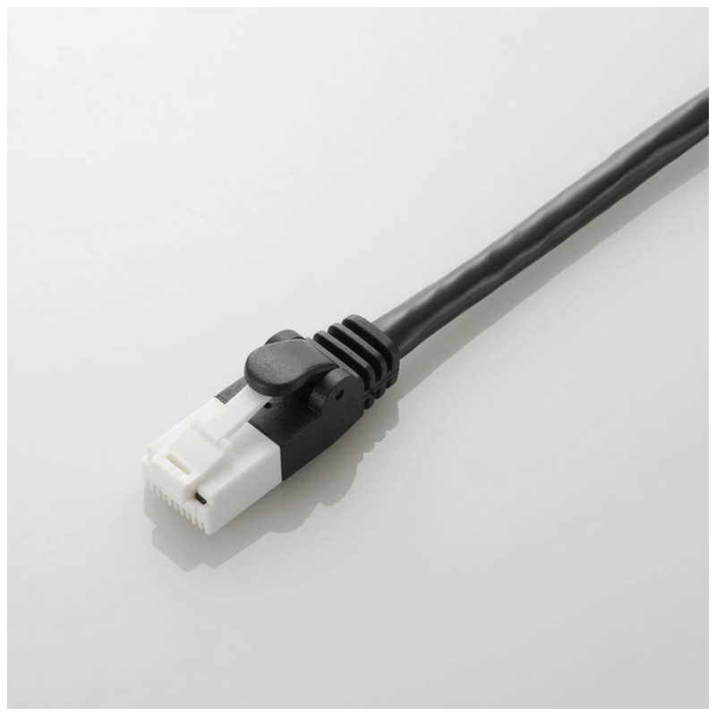 エレコム　ELECOM　カテゴリー6対応　LANケーブル　ギガビット対応　簡易パッケージ（1．0m）　LD-GPT/BK1/RS (ブラック)