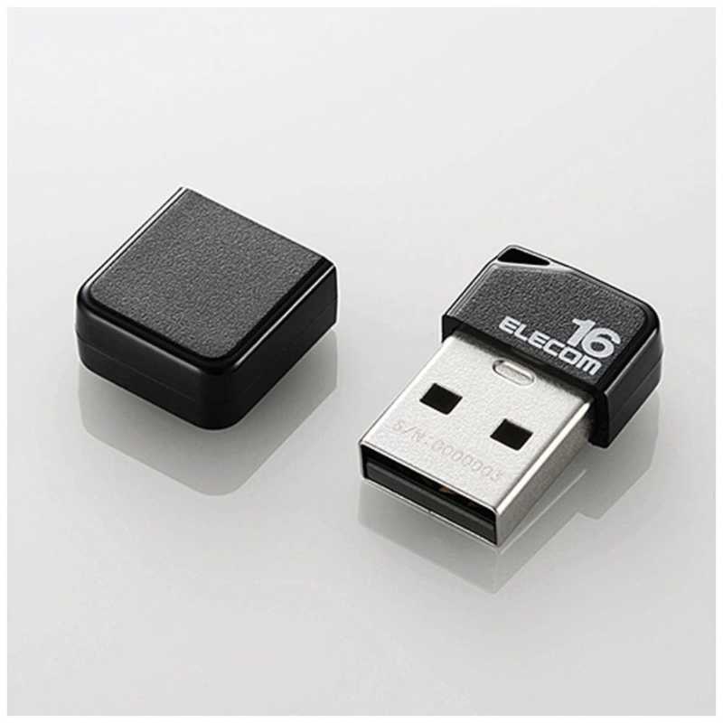 エレコム ELECOM USBメモリー［16GB／USB2．0／キャップ式］ MF-SU2B16GBK