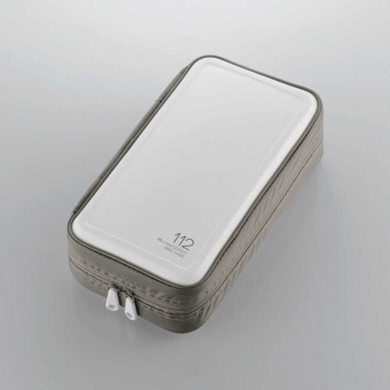 エレコム　ELECOM　112枚収納　Blu−ray・CD・DVD対応ファスナーケース（ホワイト）　CCD-HB112WH