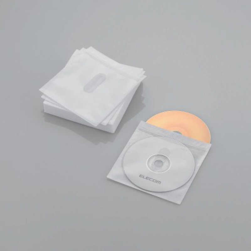 エレコム　ELECOM　60枚収納　Blu−ray・CD・DVD対応　不織布ケース　タイトルカード　CCD-NIWB60WH
