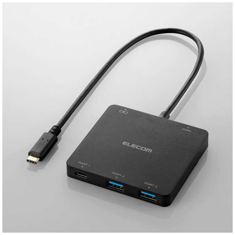 エレコム　ELECOM　USBHUB3．1　Gen1　ドッキングステーション　PD対応　TypePD100W対応　U3HC-DC03BBK