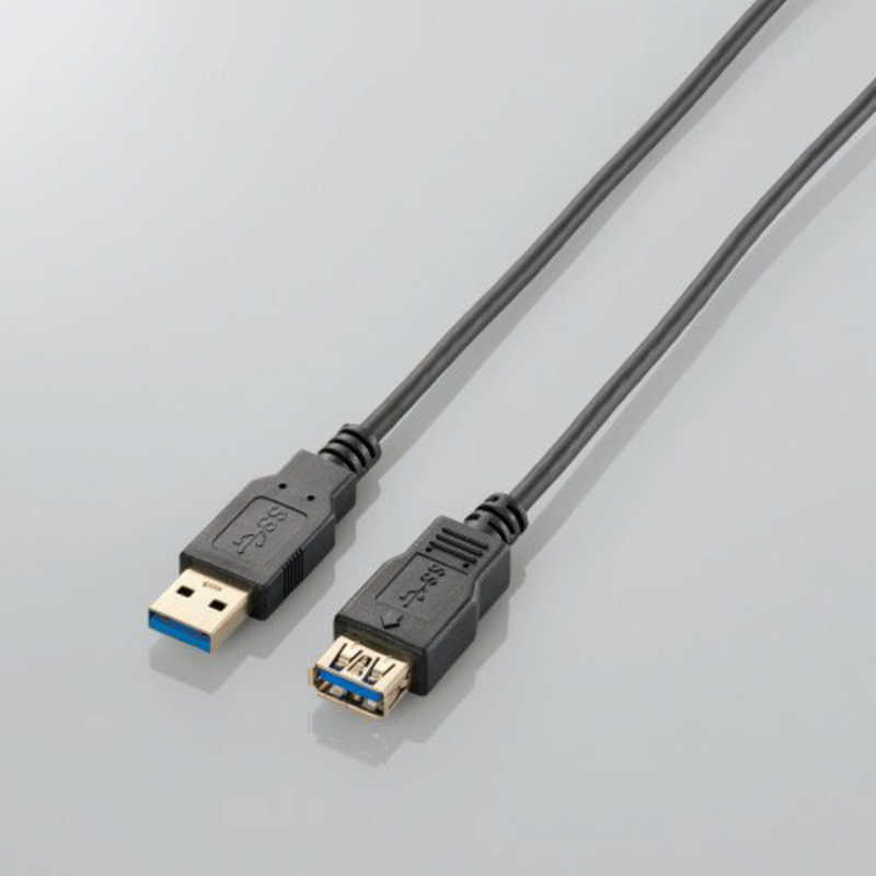 エレコム　ELECOM　1．0m　USB3．0延長ケーブル　「Aオス」⇔「Aメス」　USB3-EX10BK