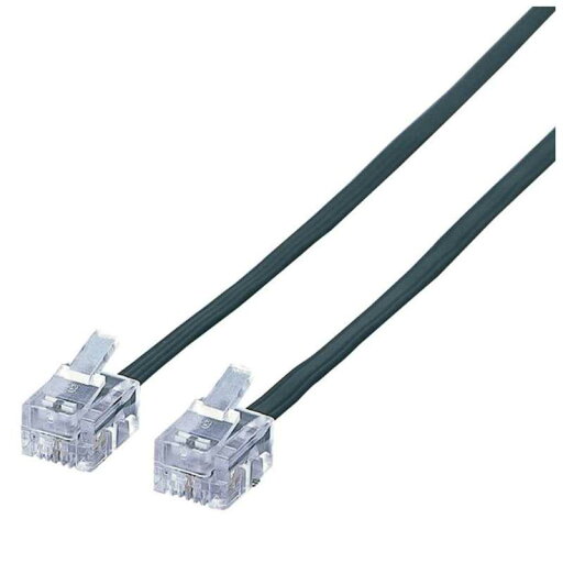エレコム ELECOM スリムモジュラケーブル1m/ブラック MJ‐1BK エレコム ELECOM スリムモジュラケーブル1m/ブラック MJ‐1BK