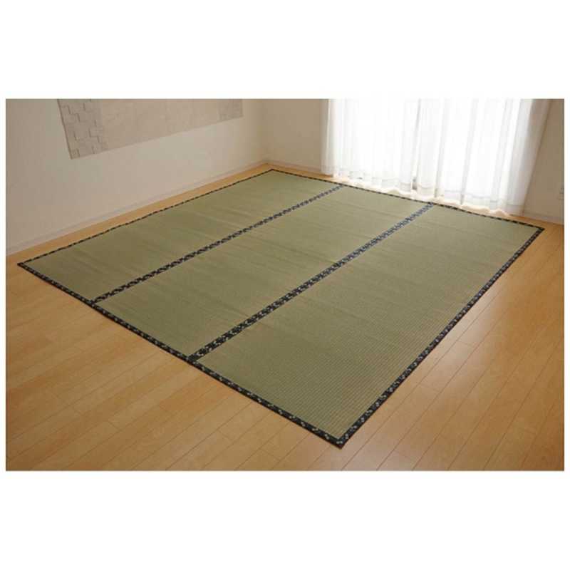 イケヒコ ラグ い草 糸引織 「梅花」(176×261cm/ナチュラル)