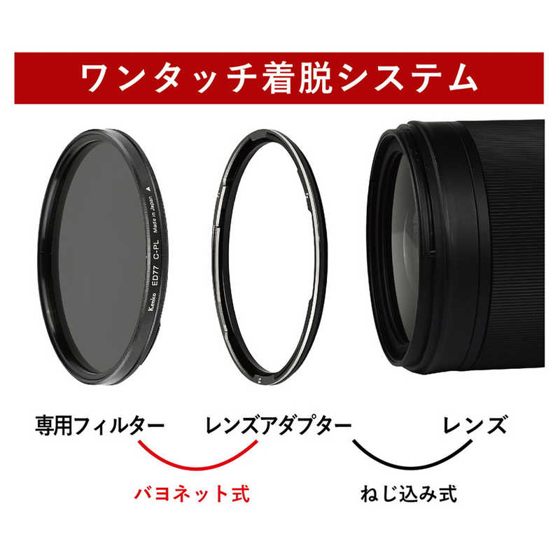 ケンコー　ワンタッチ着脱フィルターキット　77mm　OTDFK77S