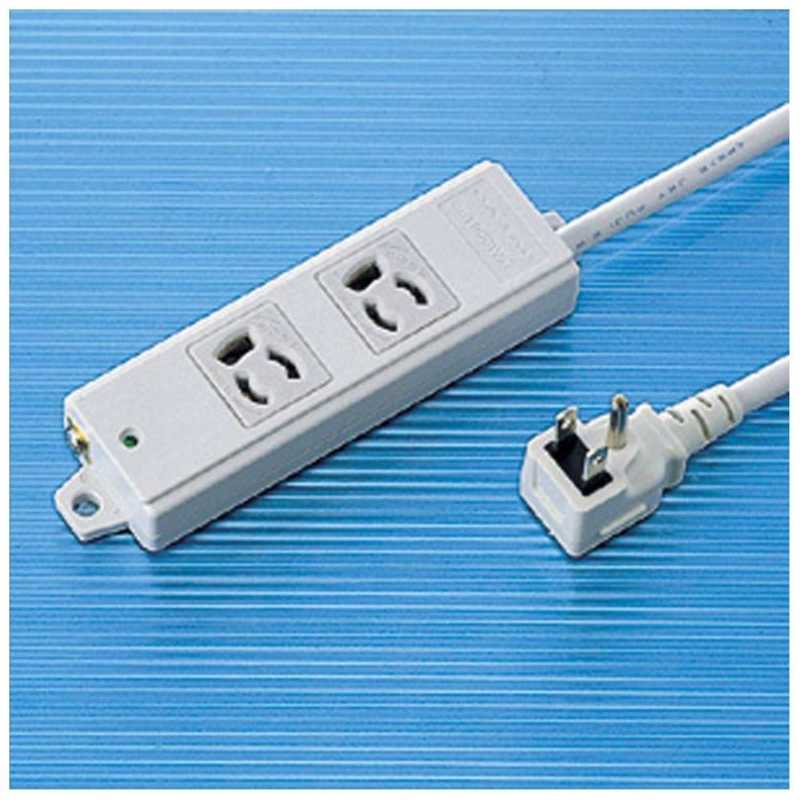 サンワサプライ　工事物件タップ（3P・2個口・1m）　TAP-K2L-1