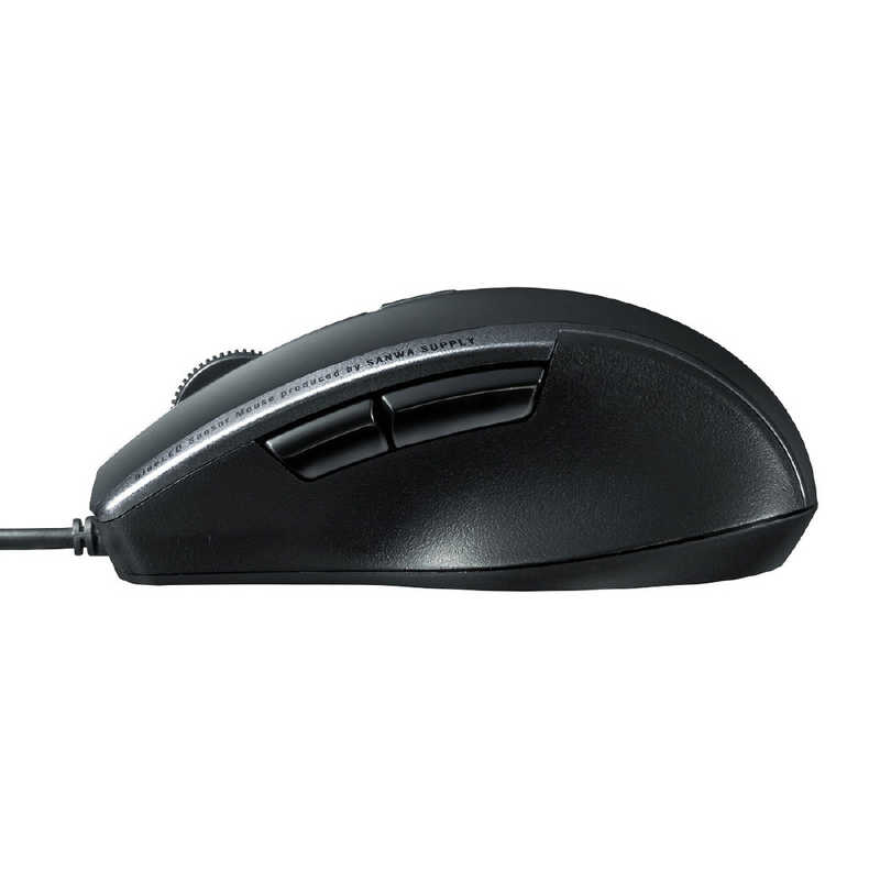 サンワサプライ　静音有線ブルーLEDマウス（5ボタン）　MA-BL168BK