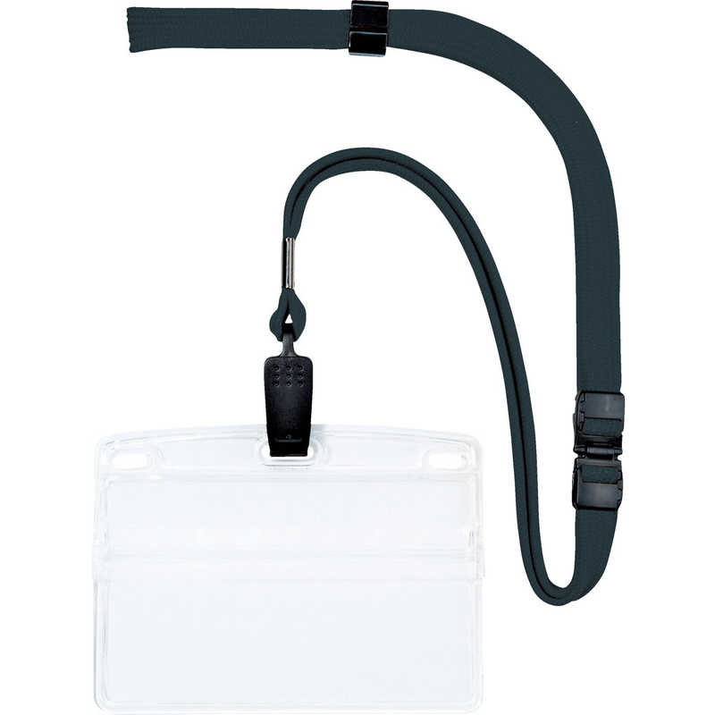 オープン工業　OP　吊り下げ名札　名刺サイズ　10枚　黒　NL−8−BK　NL8BK