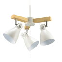 オーム電機 LED照明 ペンダントライト 3灯 電球別売 ホワイト LT-YN30AW-W