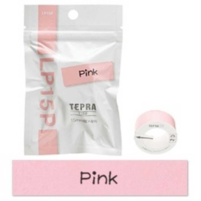 キングジム　「テプラ」Liteテープ　LP15P (ピンク)