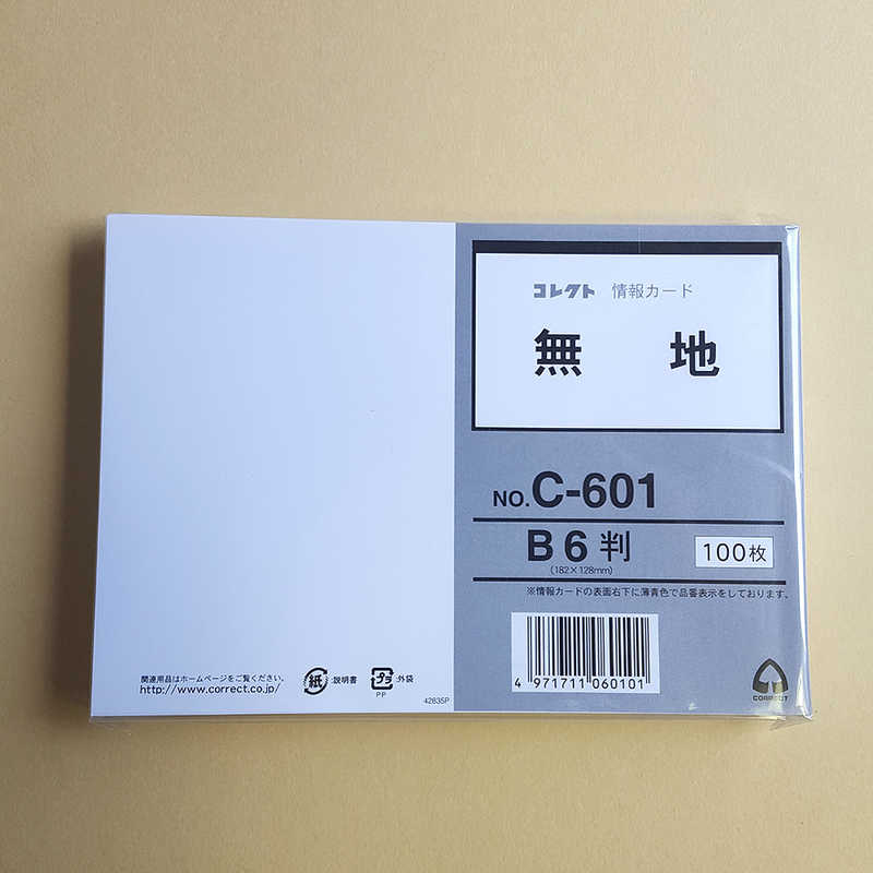 コレクト　情報カード100枚入り　C601