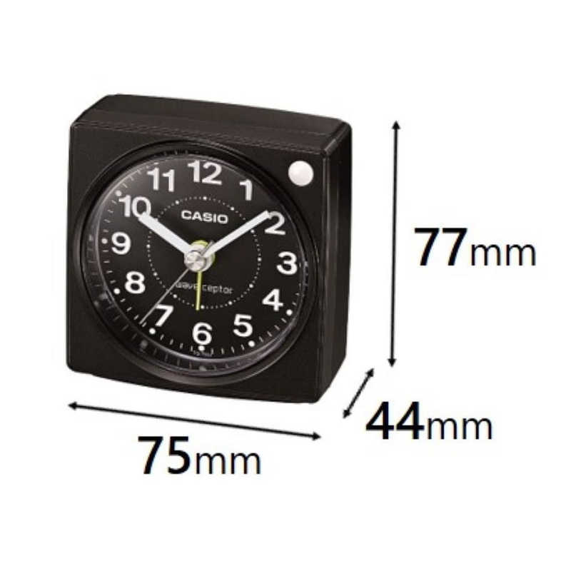 カシオ CASIO 電波目覚まし時計 TQ-750J-1JF (ブラック)