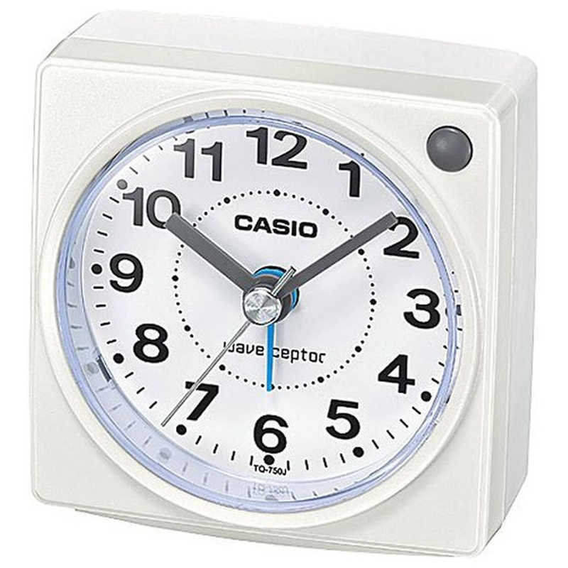 カシオ CASIO 電波目覚まし時計 TQ-750J-7JF (ホワイト)