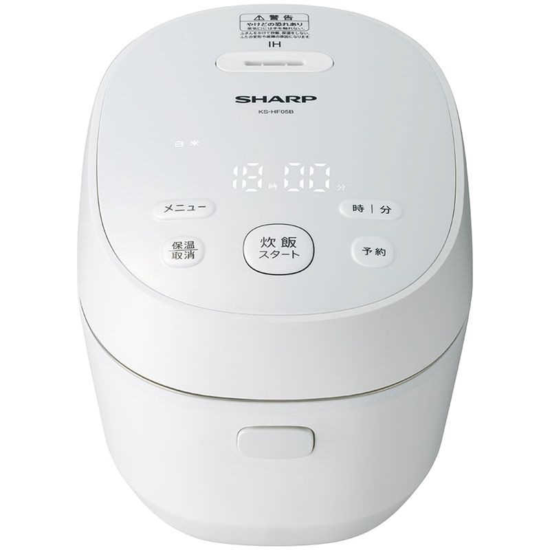 シャープ　SHARP　炊飯器 3合 PLAINLY IH ホワイト系　KS-HF05B-W