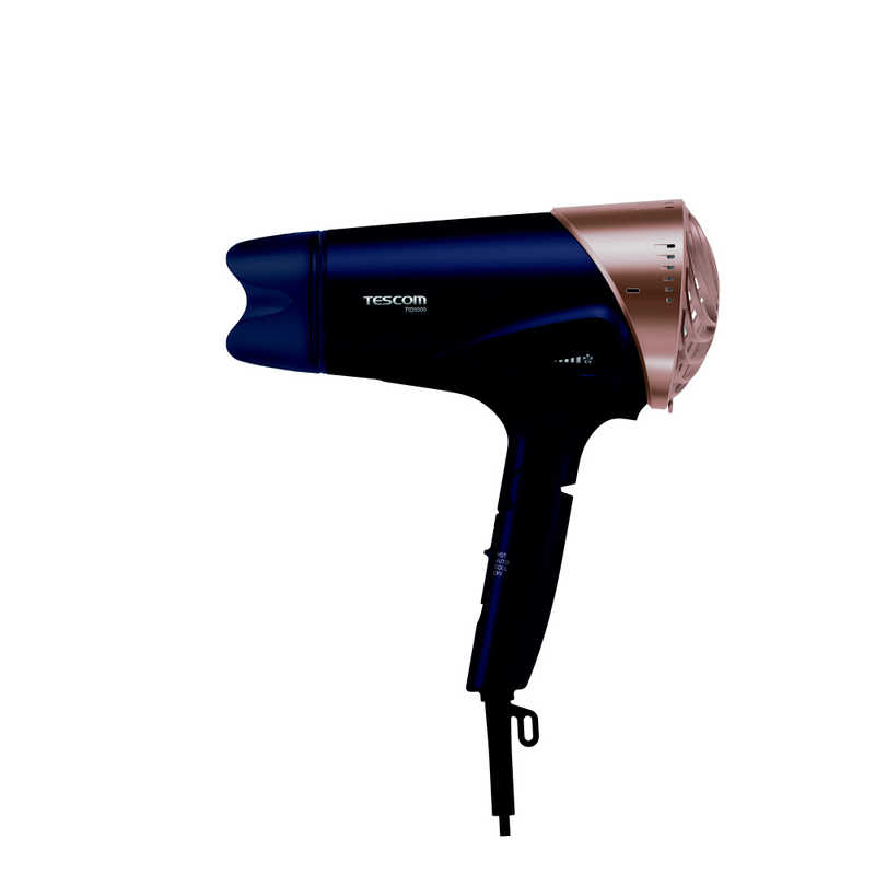 テスコム　プロテクトイオン　ヘアードライヤー　海外対応／大風量／フード2種付属／ラク抜きプラグ搭載　ネイビー　TID5000-Aのサムネイル