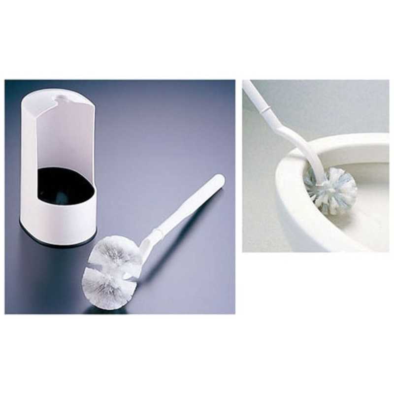 マーナ　トイレブラシ(ホワイト) W071W〔トイレ用ブラシ・ポット〕