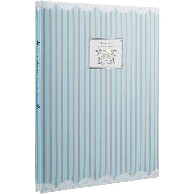 フジカラー　フリーアルバムF10B（BK）ストライプブルー　FアルバムF10BBKストライプBL