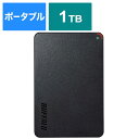 BUFFALO 外付けHDD USB-A接続 Chrome Mac Windows11対応 ブラック [1TB ポータブル型] HD-PCFS1.0U3-BBA