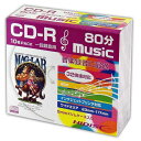 HIDISC CD−R音楽用 80分 32倍速対応 10枚 5mmSlimケース入りホワイトワイドプリンタブル HDCR80GMP10SC