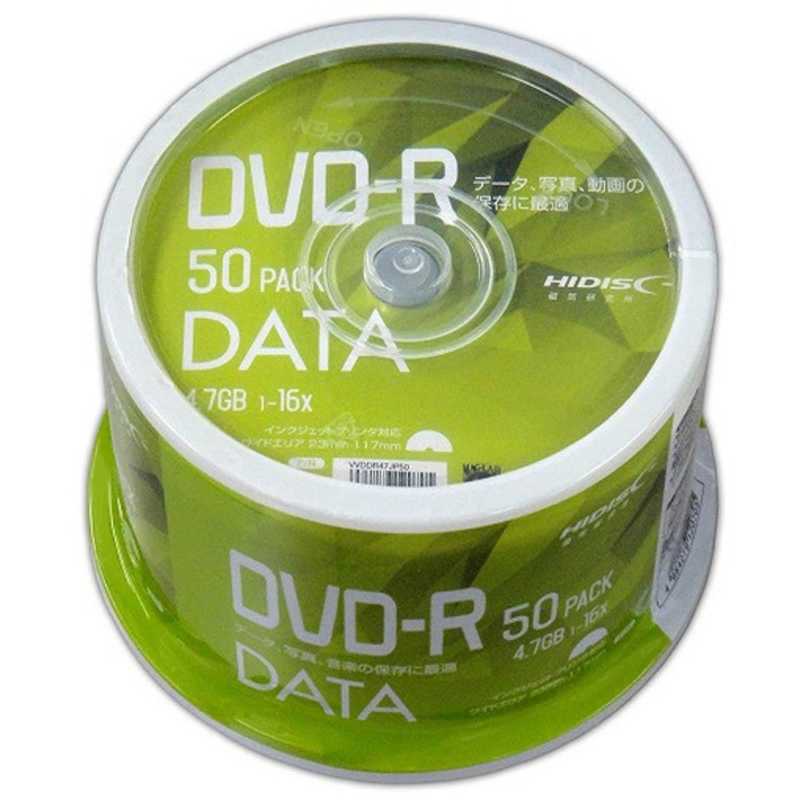 HIDISC DVD−Rデータ用 4．7GB 1−16倍速 50枚スピンドルケース VVDDR47JP50