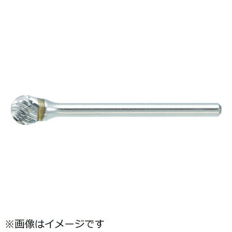 トラスコ中山　超硬バー　球型　Φ6．4X刃長5．6X軸3　シングルカット　　TB8B064S