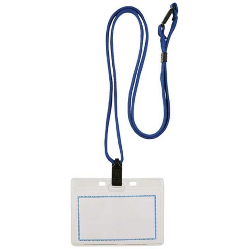 トラスコ中山　TRUSCO　ストラップ付ホイッスル名札　ソフト　青　　TNH-S-B