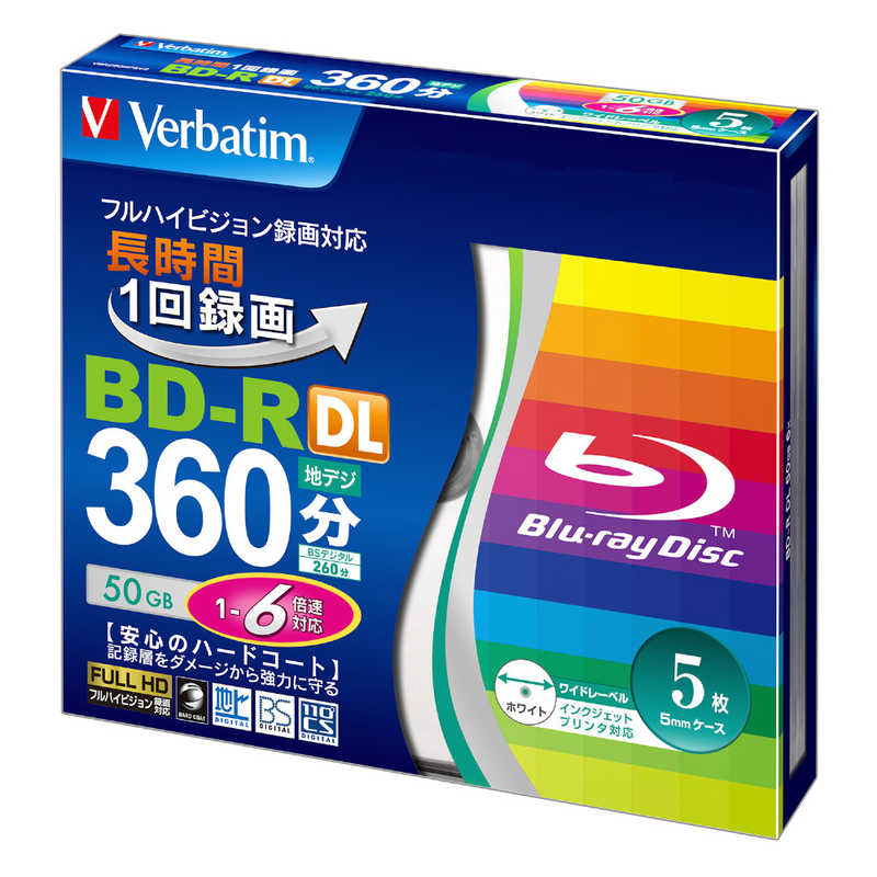 VERBATIMJAPAN@^pBD|R@1|6{Ή@50GB@5@VBR260RP5V2