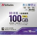 VERBATIMJAPAN　インジェットプリント対応　録画用BD−R　XL　100GB　10枚　VBR520YP10D3