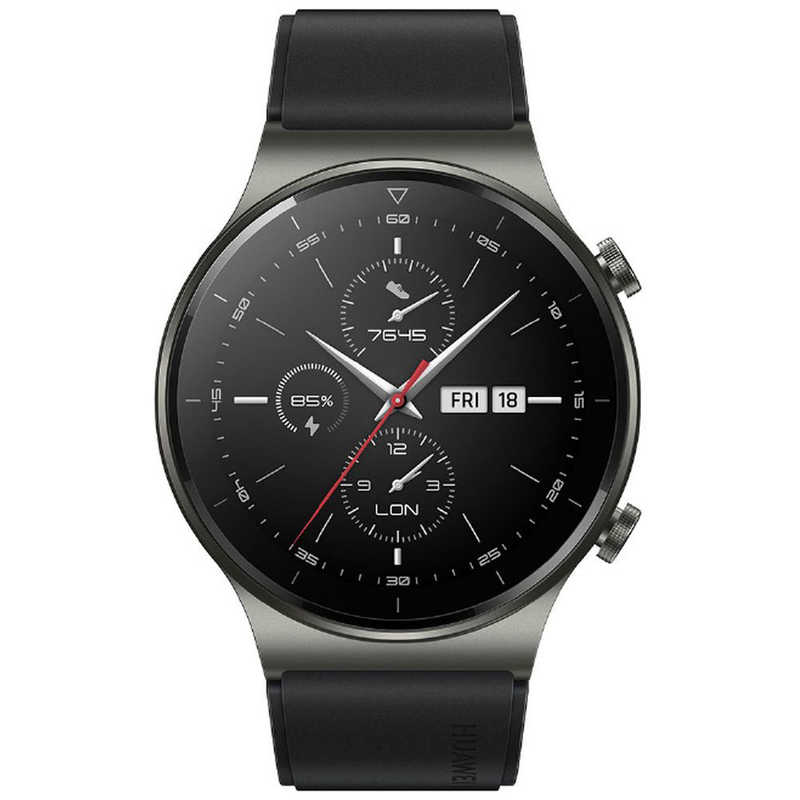 ファーウェイ スマートウォッチ メンズ HUAWEI　HUAWEI　WATCH　GT　2　Pro／Night　Black　WATCHGT2PROBK