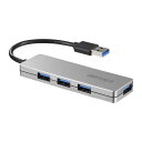 BUFFALO USB-Aハブ (Mac/Windows11対応) シルバー バスパワー /4ポート /USB3.0対応 BSH4U128U3SV シルバ−