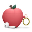 ELAGO　PEACH HANG カラビナ付き for AirPods/AirPods 2nd Charging/AirPods 2nd Wireless (Red)　EL_APACSSCPN_RD