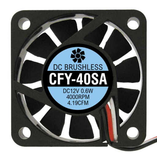 アイネックス ケース用ファン40mm 薄型静音タイプ CFY-40SA ブラック アイネックス ケース用ファン40mm 薄型静音タイプ CFY-40SA ブラック