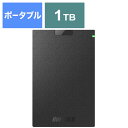 BUFFALO 外付けHDD ブラック ［ポータブル型 ／1TB］ HD-PCG1.0U3-BBA