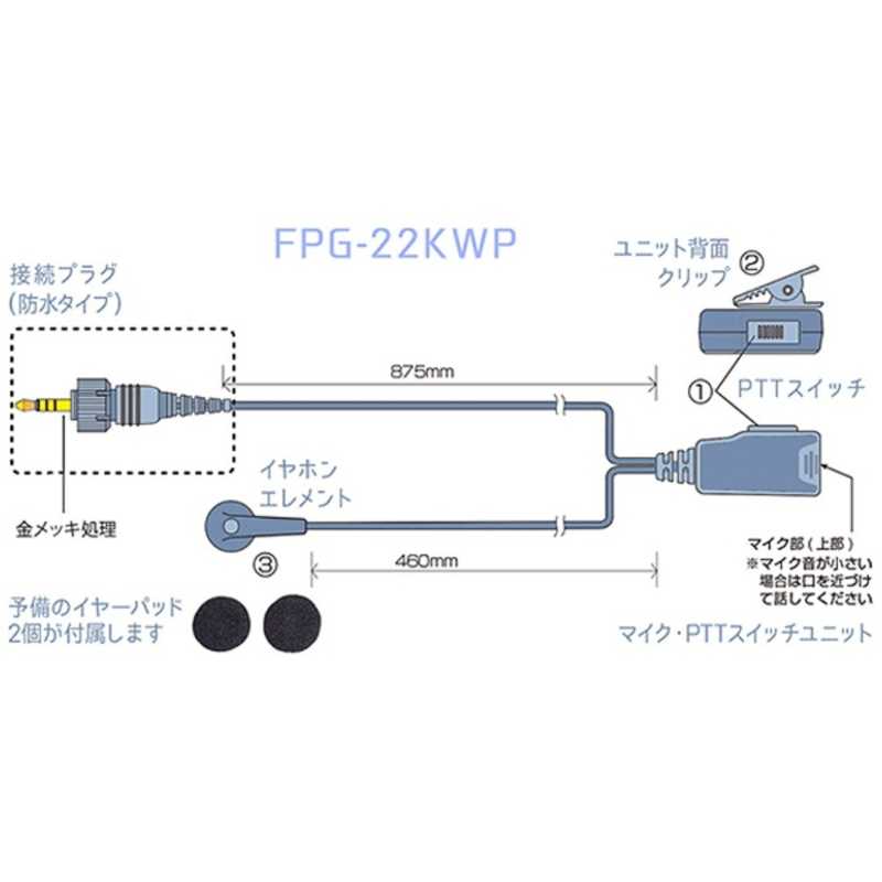 FRC　イヤホンマイク　PROシリーズ　スタンダードタイプ　防水ジャック式KENWOOD対...