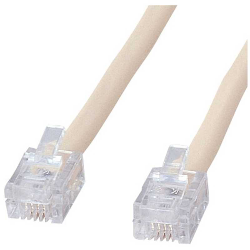 サンワサプライ　シールド付ツイストモジュラーケーブル(アイボリー・1m)　TEL-ST-1N2