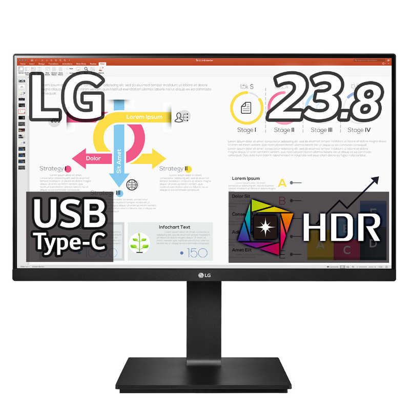 LG　PCモニター 24QP750B [23.8型 /WQHD(2560×1440） /ワイド]　24QP750-B