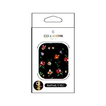 サムライワークス COLLABORN AirPodsケース Retro flowers-Navy COLLABORN BLAP2073