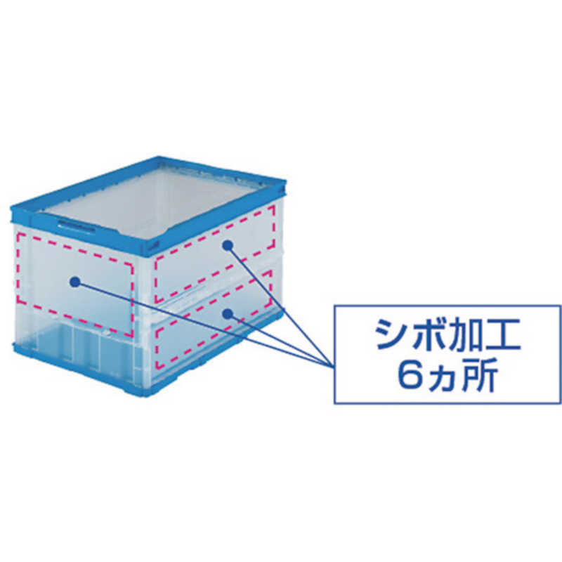トラスコ中山　薄型折りたたみコンテナ 30L 透明　TRO30B