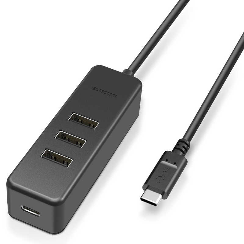 쥳ࡡELECOMUSB-C  USB-C+USB-A Ѵϥ ֥å [USB Power Deliveryб /USB2.0б /4ݡ /Х&եѥ]U2HC-T431PBK