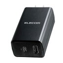 エレコム　ELECOM　AC - USB充電器 ノートPC タブレット対応 45W 12W 2ポート USB-C＋USB-A USB Power Delivery対応 ブラック 　ACDC-PD1757BK